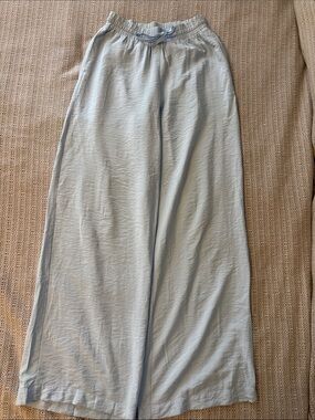 Light Blue Wide Leg Women's Pants